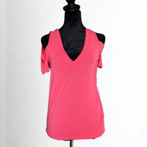 Bebe Pink Shoulder Tee